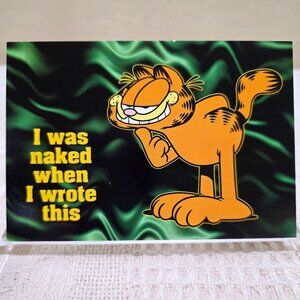 Vintage Garfield Comic Jim Davis I WAS NAKED WHEN I WROTE THIS Postcard Unused